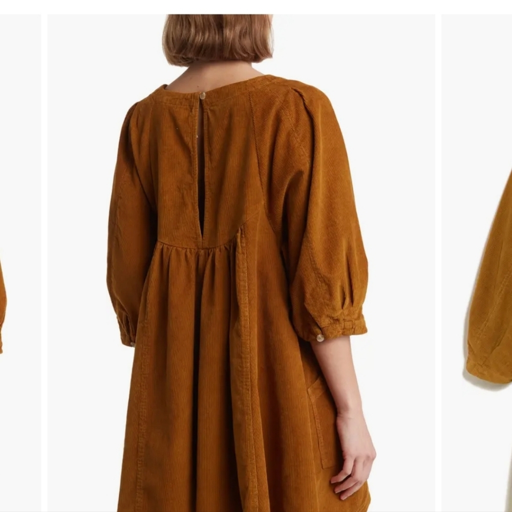 Mustard Yellow Corduroy Tunic Dress - Picture 5 of 5